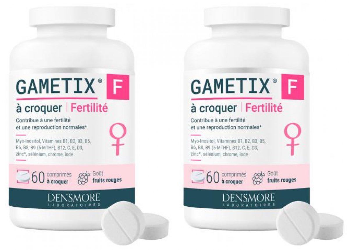 Densmore Gametix F Vruchtbaarheid Set van 2 x 60 Kauwtabletten