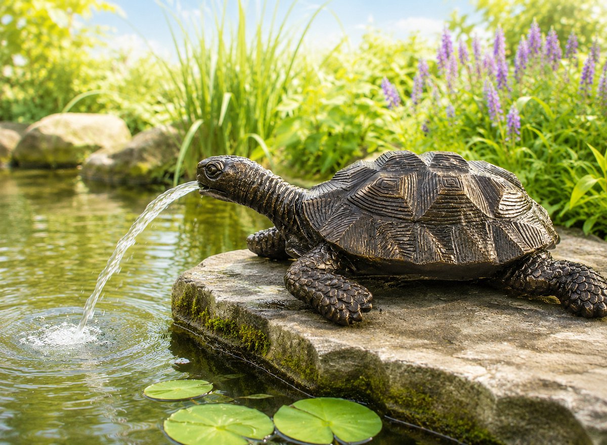 SCHILDPAD / BRONZEN BEELD / DIERENBEELD