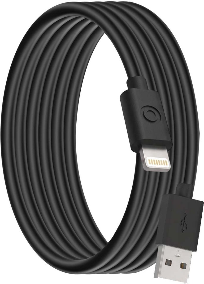 Bigben Connected, USB-A naar Lightning Oplaadkabel 2.4A - 1.2m, Zwart