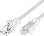 Internetkabel - CAT6 Ethernet Netwerk tot 1000Mbps - RJ45 Platte UTP Kabel - Wit - 0.5 Meter
