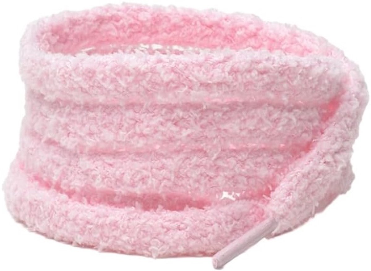 2 Paar Pluche Veters 8 mm Vervangingsveters voor Sport- en Basketballschoenen, Stevige en Duurzame Schoenveters, Roze, 100 cm