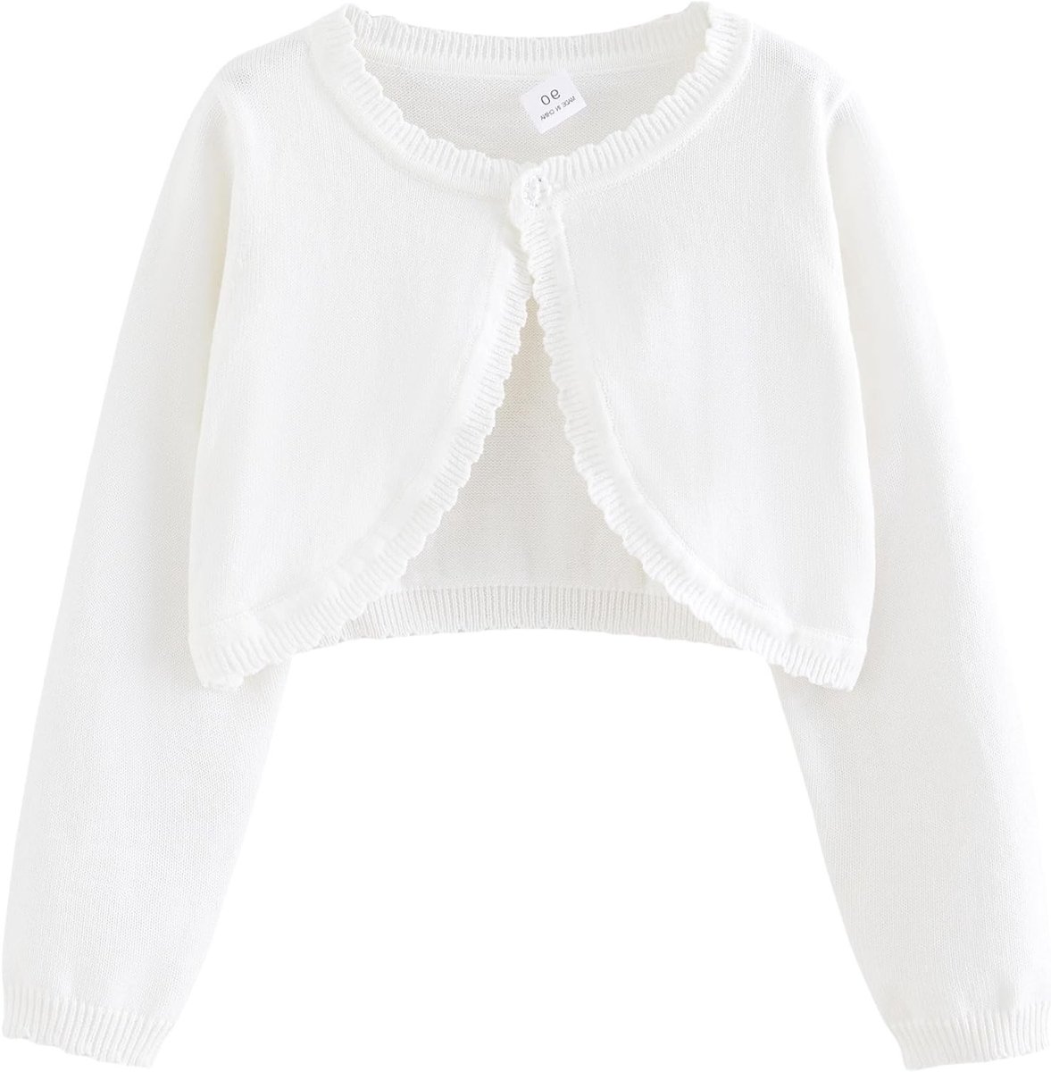 Meisjes Bolero Cardigan met Lange Mouwen, Gebreide Sweater met Knopen, Korte Jasje voor Kinderen