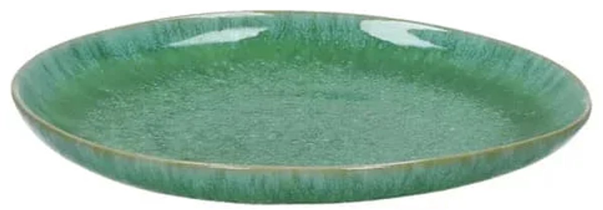 Pomax Treille Aperitiefbordje - Steengoed - Ø 17 cm - Groen - Bordje voor Olijven, Kaas & Tapas