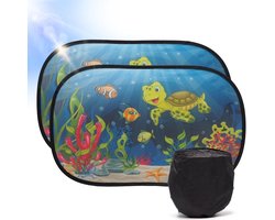 Dailygoods- Zonneschermen 51 x 31 cm - 2 Stuks - UV-bescherming - Autoaccessoires - Kinderen - Hoogwaardige materialen - Auto Zonwering