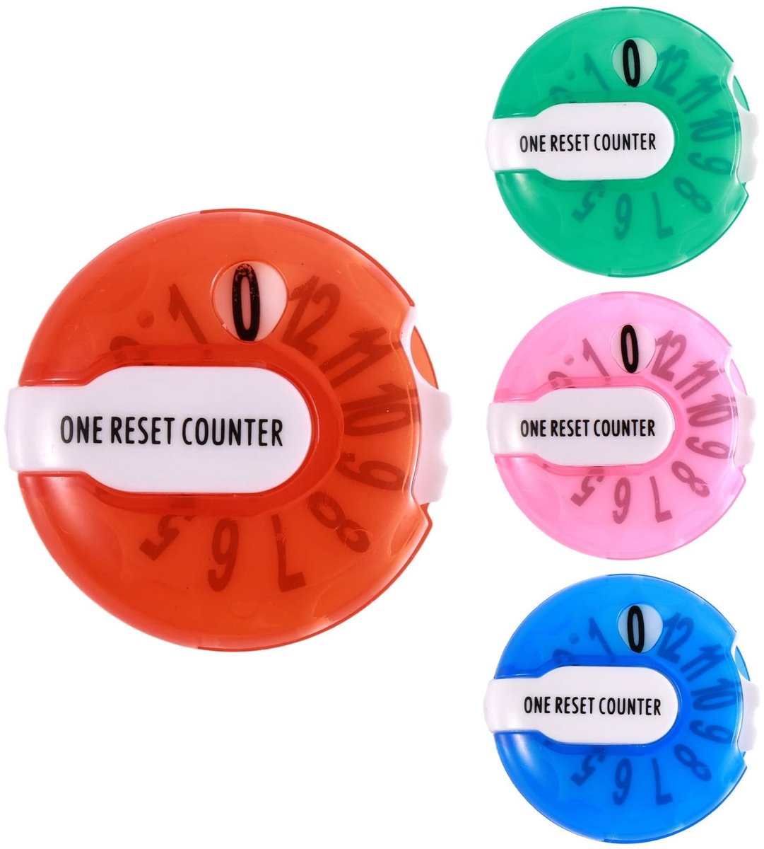 Dailygoods- Golfscoreteller 4 Stuks - Mini Clip-On Scoretellers - Draagbare Golfaccessoires - Diverse Kleuren - Eenvoudig Scoren - Diameter 3 cm - Scoreteller