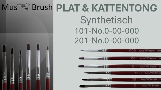 MusBrush Serie 201 & 101 - 6 delig - Schilderpenseel - Penselenset