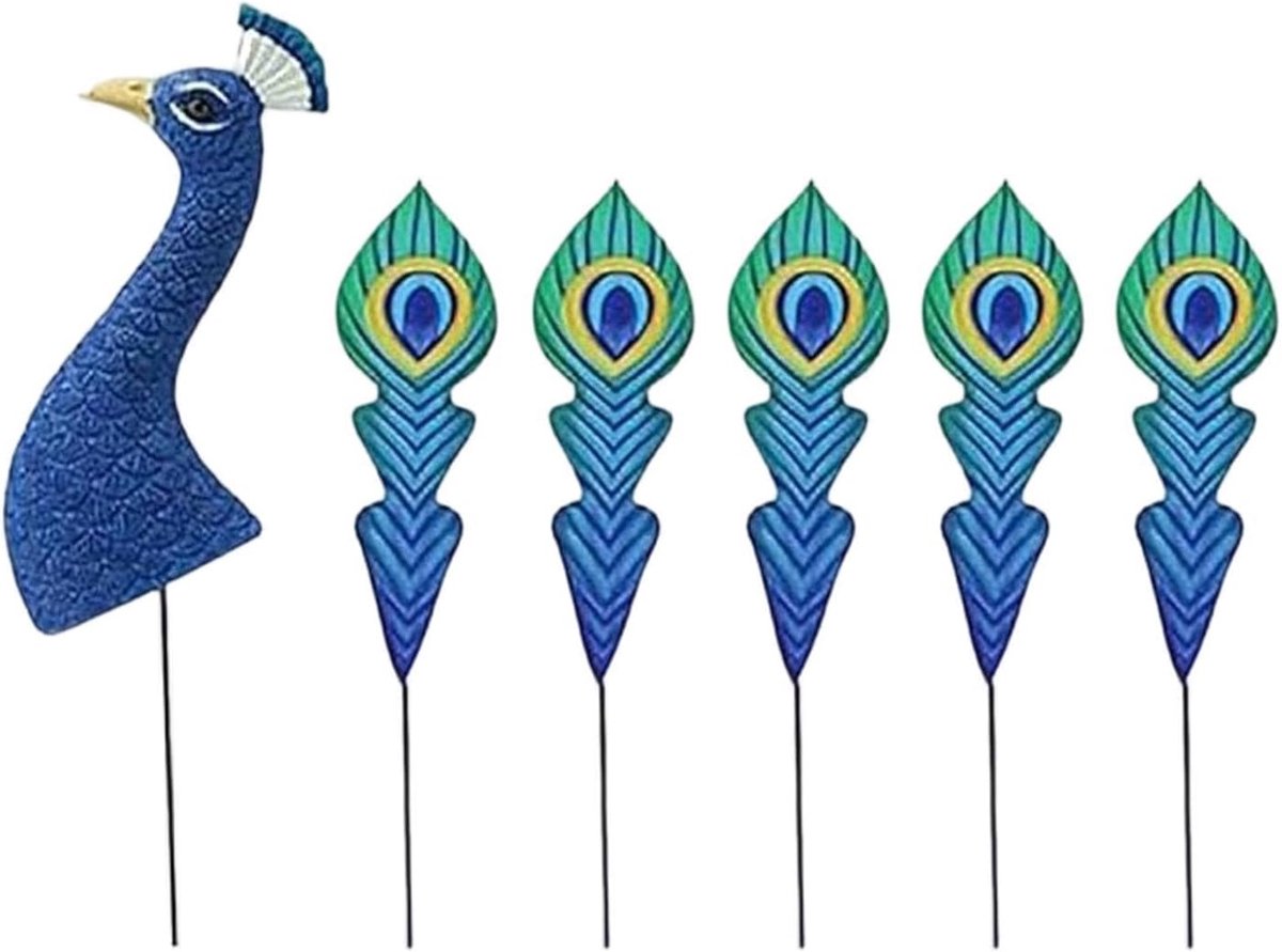 Decoratieve tuinharingen - Vogel ornamenten - Tuin decoreren - UV-bestendig ontwerp - 24.5 cm - Blauw