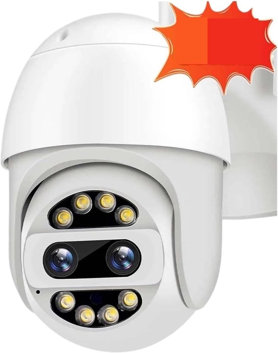 Beveiligingscamera - Buiten Camera - Huis Bewaken - 4K 8MP Dual Lens - 8x Zoom - Zwart