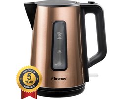 Bestron Waterkoker AWK1000CO - 2200W - 1,7L - Automatisch uitschakelen - Koper - 5 jaar garantie