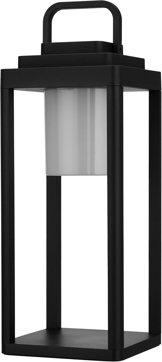 Led Lantaarn - Buitenlamp Decoratie - Tuin Verlichten - Draadloos Verstelbaar - H40cm - Zw
