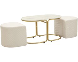 Salontafel Relax Coffee Table With 2 Stool 79×45×44 cm
