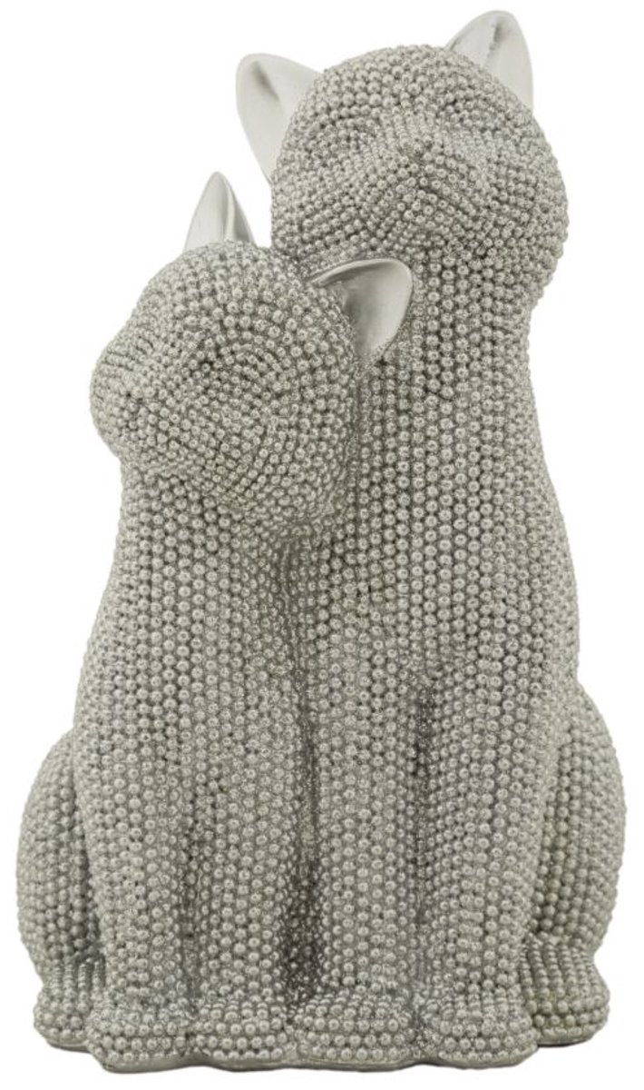 Mauro Ferretti Decoratie Cats Sparky Couple 13×10×21 cm Zilver