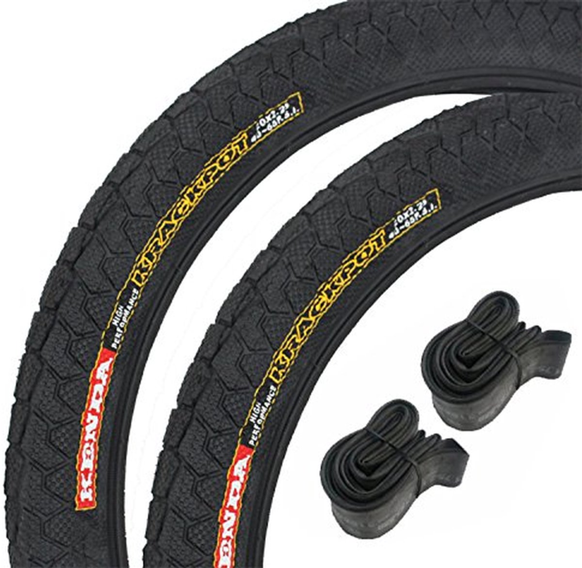 Fietsbanden Set - Banden Binnenbanden - BMX Gebruik - 2 Stuks - 20 Inch - Zwart