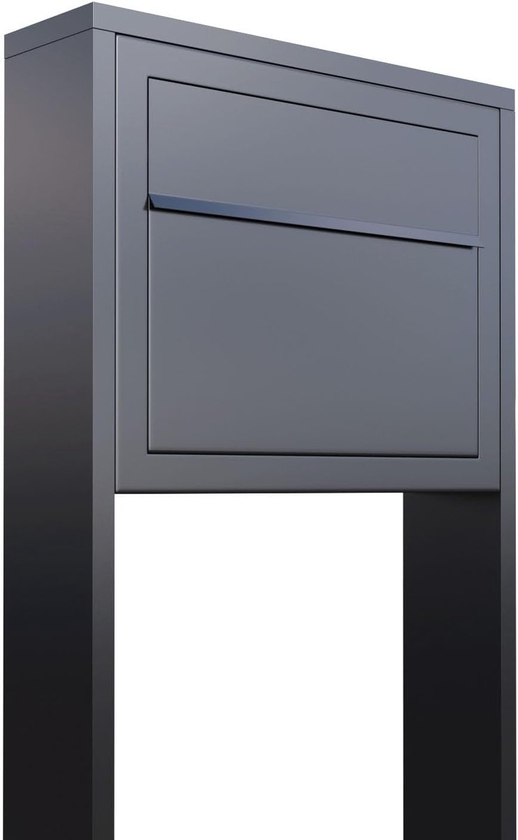 Staande brievenbus - Design brievenbus - Post ontvangen - Weerbestendig slot - 118 cm hoog - Antraciet