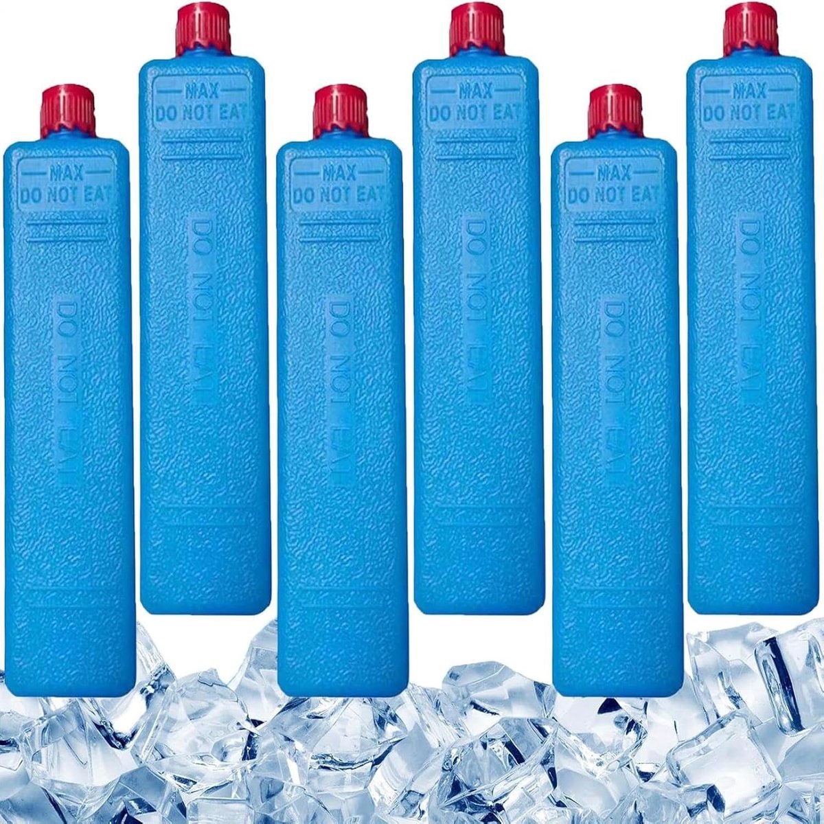Herbruikbare IJskristallen Dozen - Vriesblokken Koeltas - Voedsel Koel Houden - Snelle Temperatuurverlaging - 6 stuks - Blauw