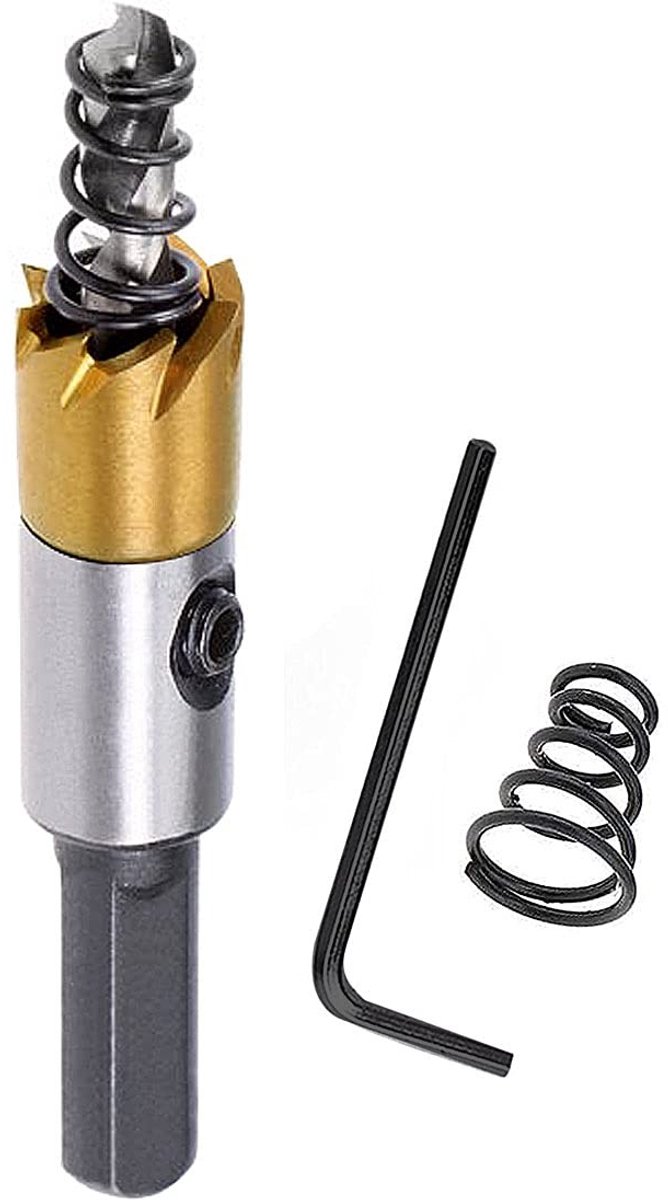 Dailygoody - 12 mm hardmetalen hogesnelheidsboor - titanium verguld