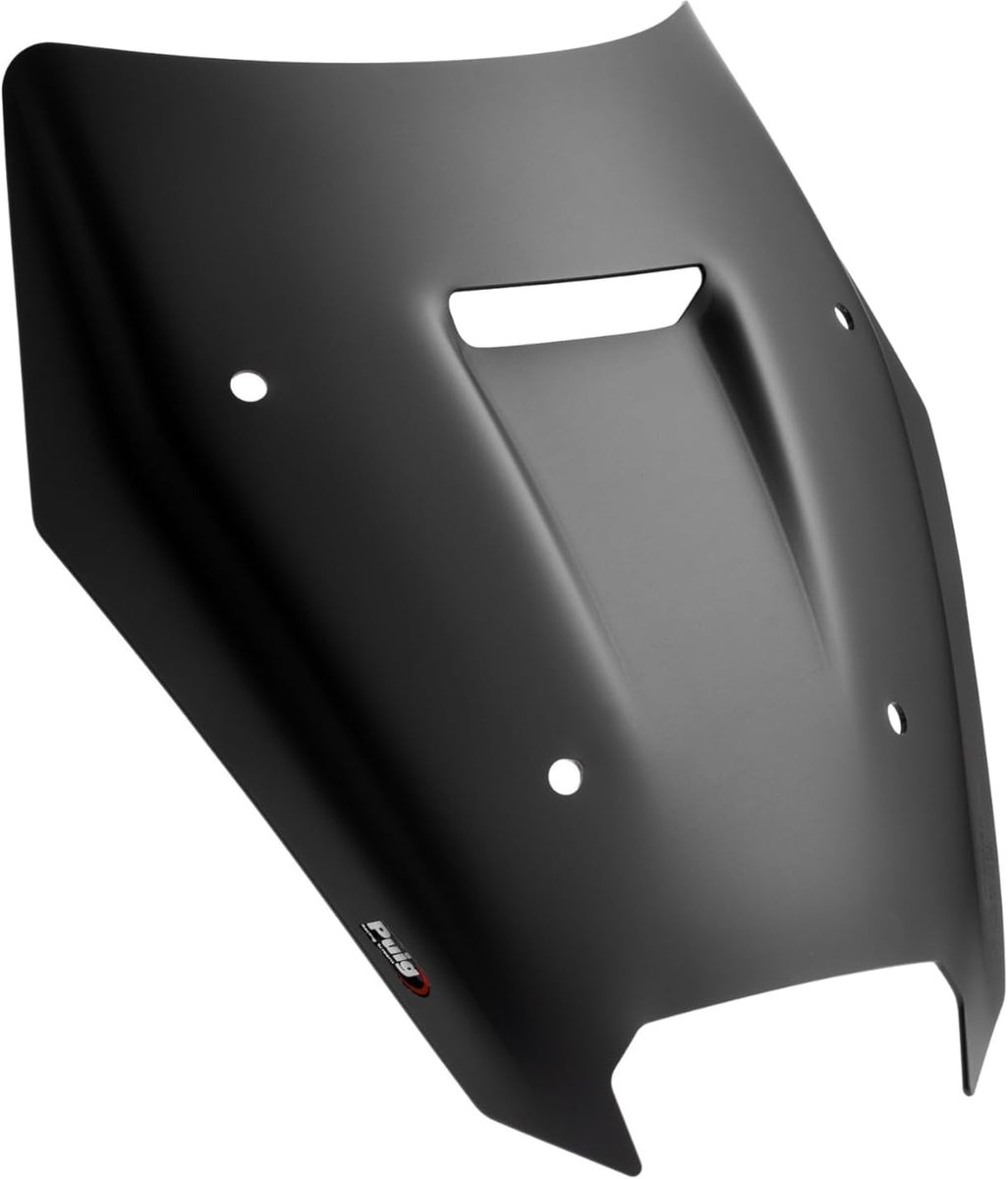 Sport Scherm - Motor Voorruit - Aerodynamische Bescherming - Slagvast Acryl - 357 x 345 mm - Mat Zwart