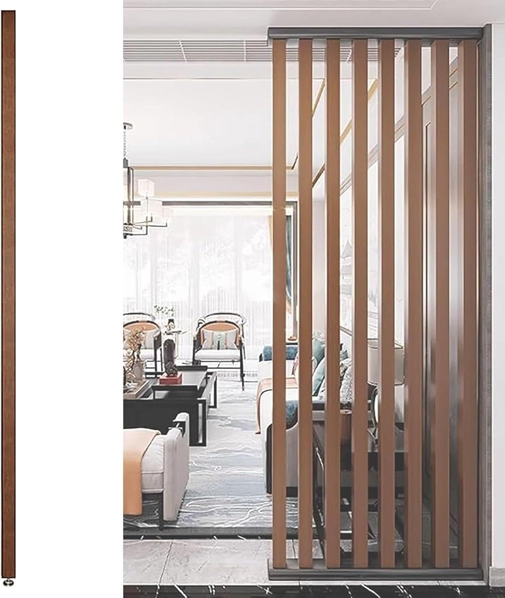 Houten Kamer Divider - Vloer tot Plafond - Ruimte Indelen - Verstelbare Hoogte - 85 cm Hoog - Rustiek Hout
