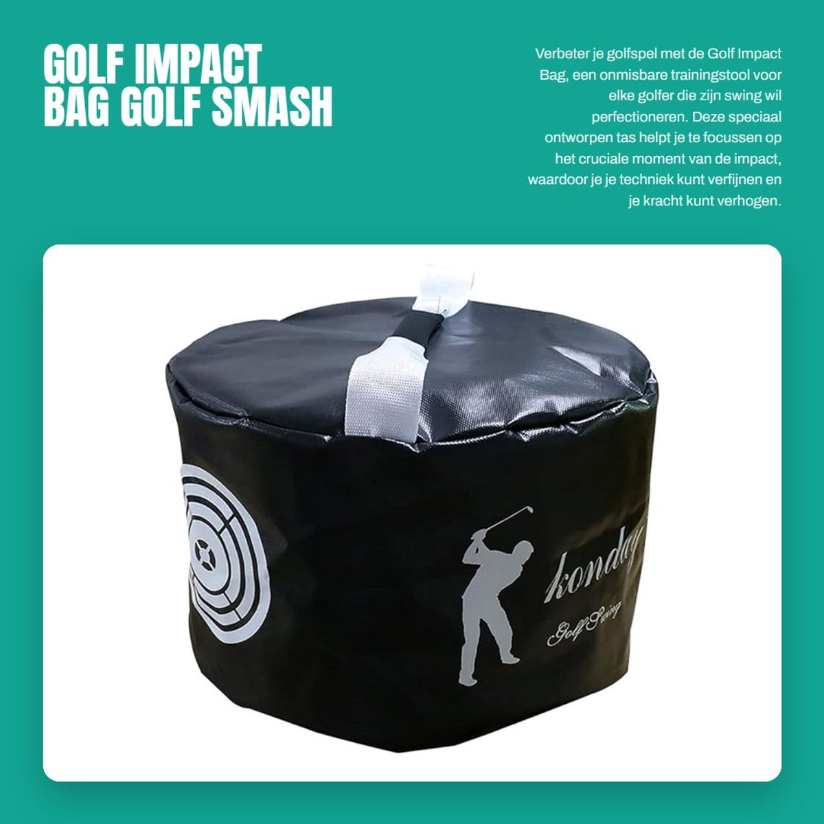 Dailygoods- Impact Bag Golf Training Tool - Smash Bag - Swing Trainer - Praktijk Tas - Schokbestendig - Verstelbaar - Hoogwaardige materialen