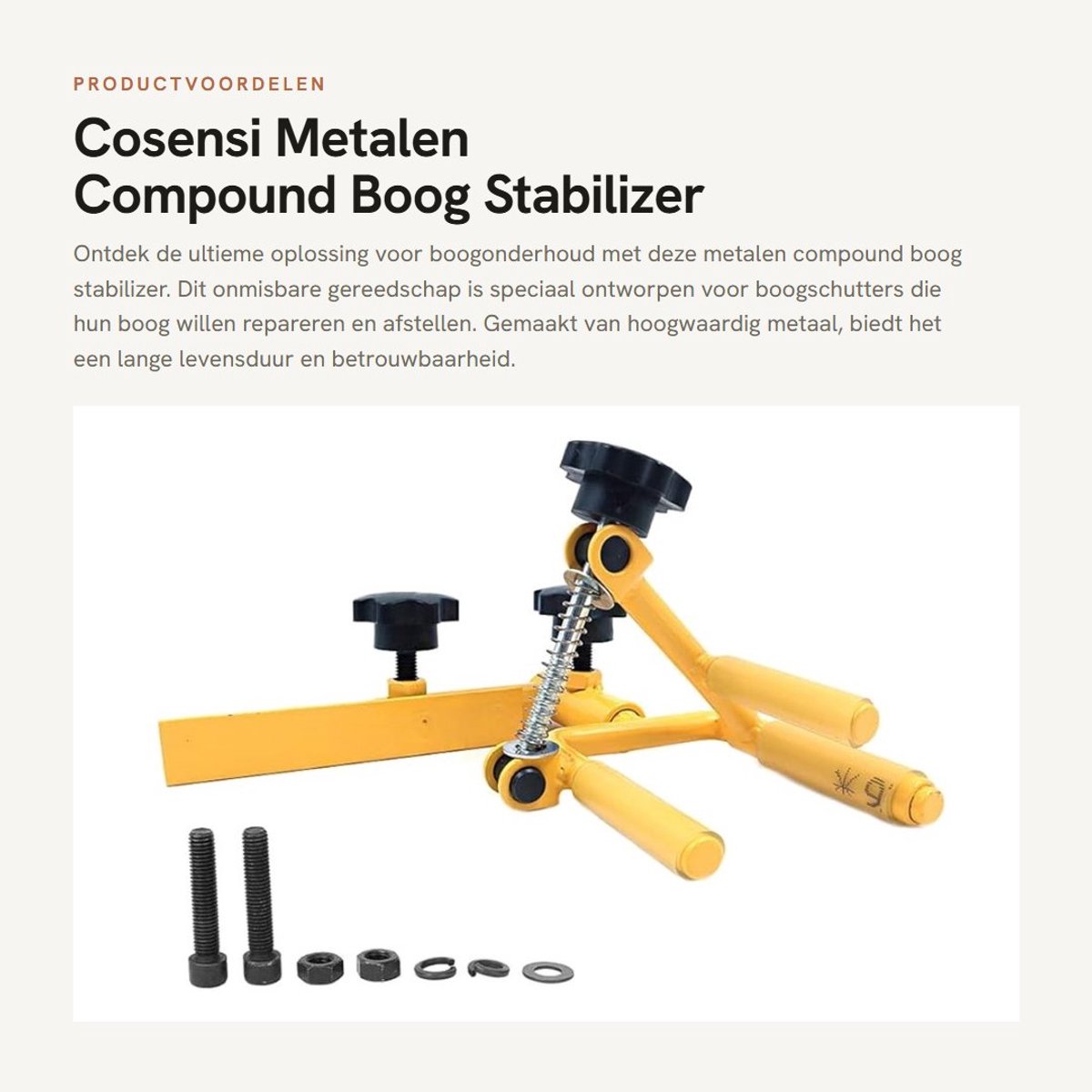 Dailygoods- Boog Stabilizer Hoogwaardig Metaal - Boog Reparatie Tool - Houder - Vervanging - 360 Graden Rotatie - Duurzaam - Boogtool