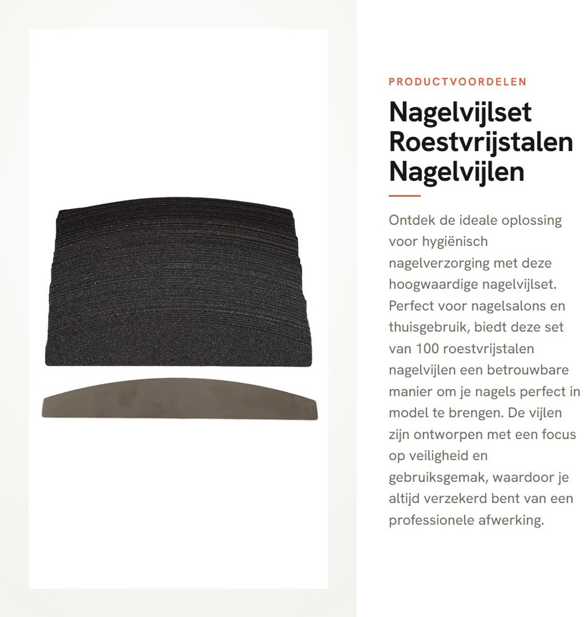 Dailygoods- Nagelvijlset 100 Stuks - Roestvrijstalen Basis - Wegwerp Nagelvijlen - Hygiënisch - Veiligheid Nagelsalons - Herbruikbaar