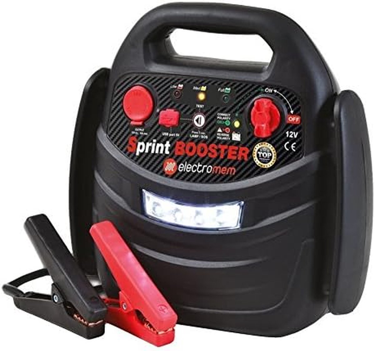 Batterijstarter - Accu Jumpstarter - Auto Starten - Zeer Efficiënt - 15 x 10 x 10 cm - Zwart