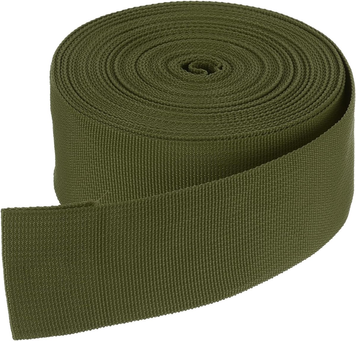 Nylon Singelband - Platte Band - Doe-het-zelf Projecten - Sterk en Duurzaam - 10 Meter - Legergroen