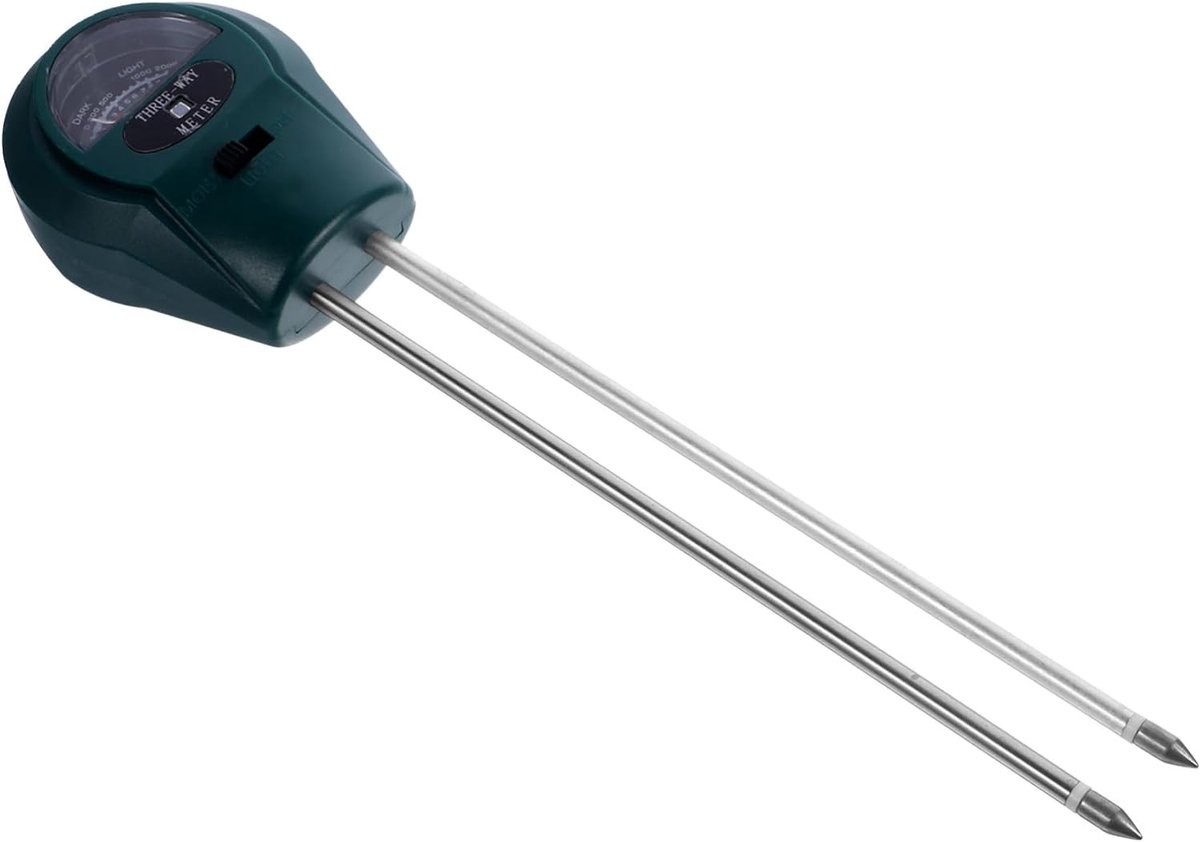 Bodemvochtmeter PH Tester - Plantenmeter Bodemanalyse - Planten Verzorgen - 3-in-1 Meting - 25 cm - Groen