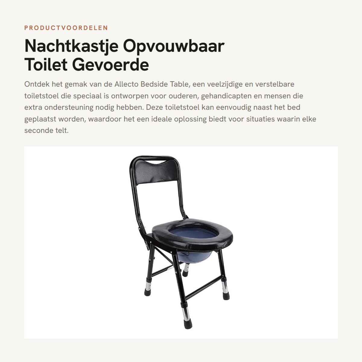 Dailygoods- Toilet met Gevoerde Zitting - Opvouwbaar - Draagbaar - Antislip - Verhoogde Toiletbril - Robuust Roestvrij Stalen Frame - Toiletstoel