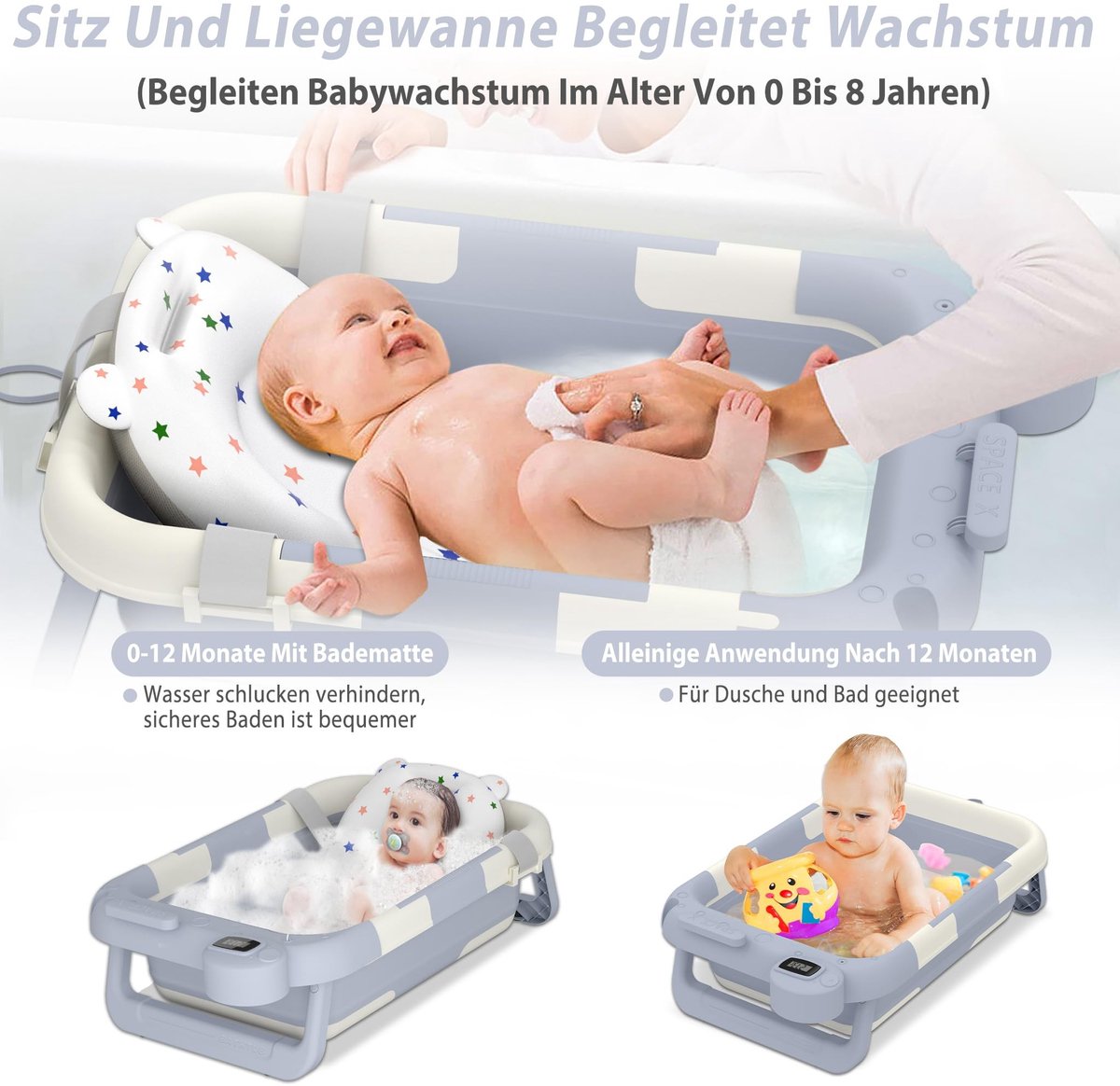 Babybadkuip Opvouwbaar - Antislip Badkussen thumbnail 2