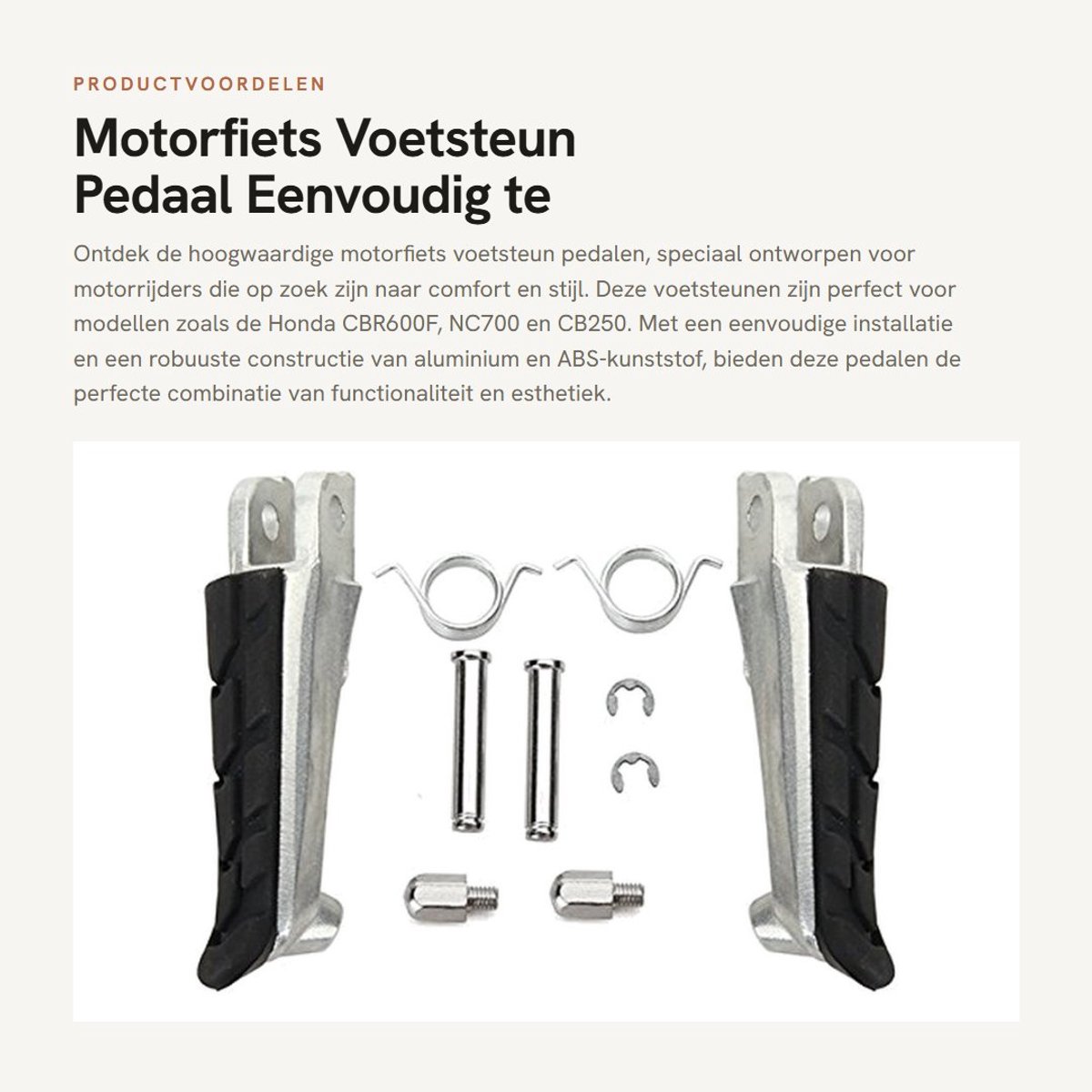 Voetsteunen Motorfiets - Dailygoods- Voetsteun Hoge Kwaliteit