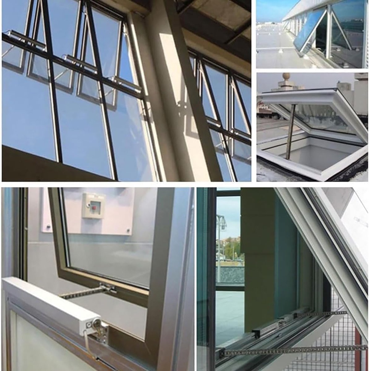 Elektrische Raamopener - Automatische Vensteropener - Ventilatie Verbeteren - Met Afstandsbediening - 300-600mm Slag - Zilver