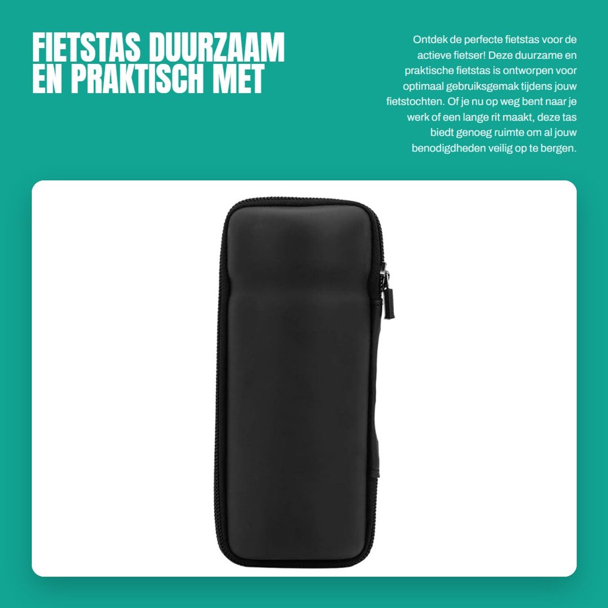 Dailygoods- Fietstas Duurzaam - Fiets-gereedschapstas - Hardcase - Ritssluiting - Lichtgewicht - Hoogwaardige Kwaliteit