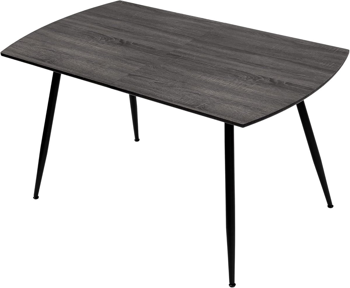 Eettafel uittrekbaar - Keukentafel tafel - Gezellig tafelen - Verstelbare poten - 140 tot 180 cm - Donkergrijs