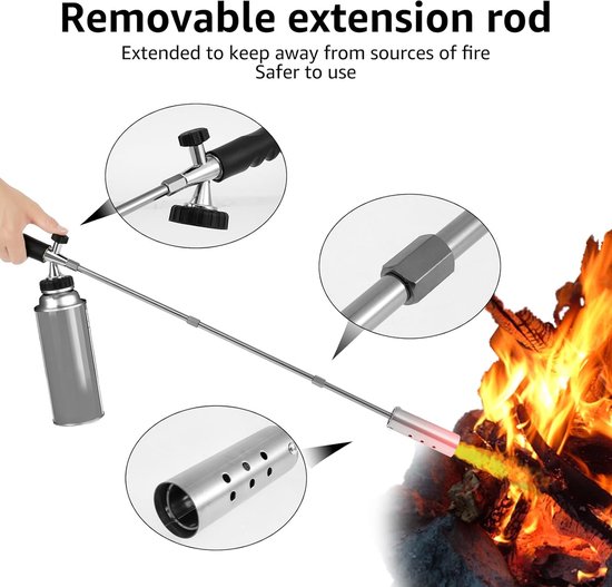 Onkruidbrander Gas - Tuin Brander - Onkruid Verwijderen - Afneembare Stok - 78 cm Lengte - As Shown — afbeelding 5