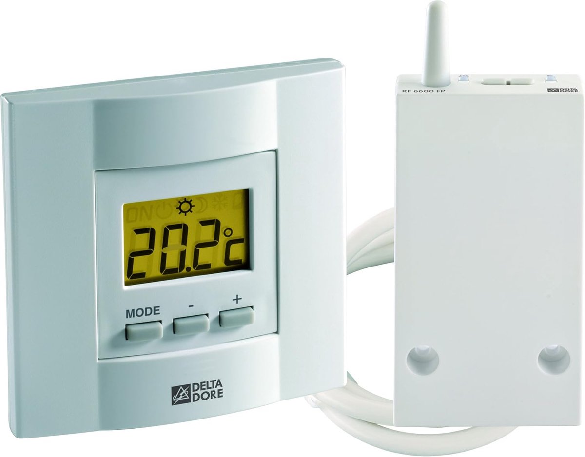 Draadloze Thermostaat - Verwarming Regelaar - Energie Besparen - Vier Gebruiksmodi - 23 mm - Wit