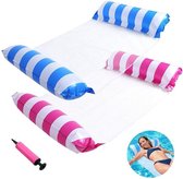 Hamac gonflable anneau de natation 2 packs rose + bleu, anneau de natation gonflable pour adultes pour flotter dans la piscine, hamac de natation, élément essentiel des vacances à la plage pour adultes