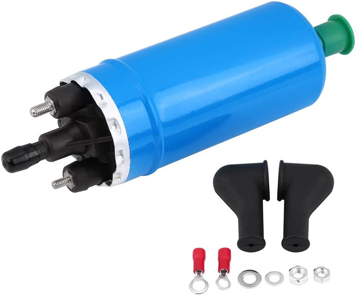 Elektrische Brandstofpomp - Inline Pomp - Motorondersteuning - Hogedruk 12V - 140LPH - Zwart