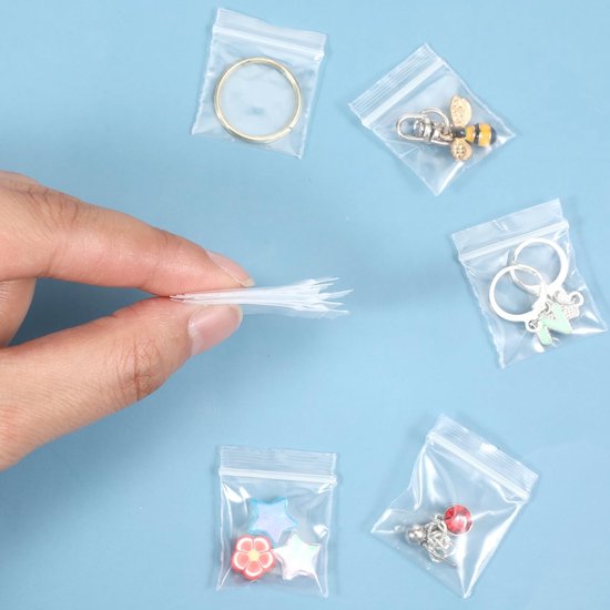 Dailygoods- Mini Zakjes 200 Stuks - Transparante Zakjes - Herbruikbare Zakjes - Sluitzakjes - Opslagzakjes - Duurzaam Materiaal - Ziplock Bags van Dailygoods — afbeelding 5
