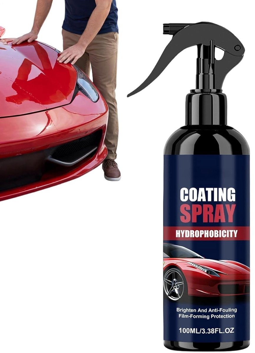 Autocoating spray - Lak bescherming - Voertuig onderhoud - Hoogglans waterafstotend - 100 ml - Transparant