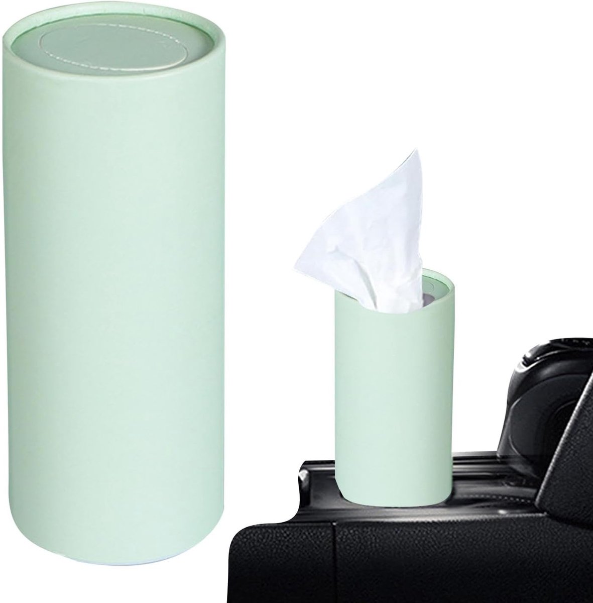 Auto Zakdoekdoos - Navulbare Houder - Comfortabel Gebruik - Duurzaam Materiaal - 13.5 x 17.5 cm - Groen