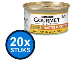 20x Gourmet Gold - Hartig Torentje Kip & Wortel - Kattenvoer Natvoer - 85g