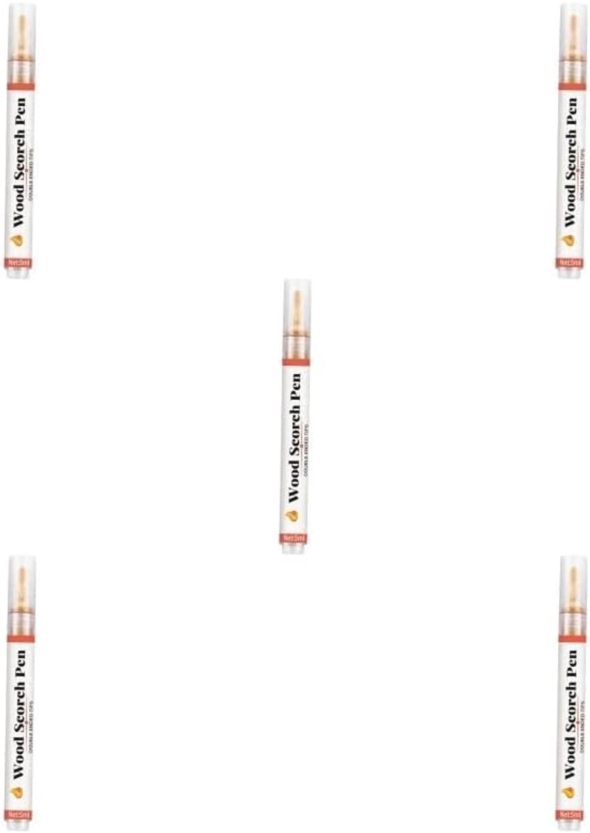 Houtbrand Pen - Brandpen Set - Houten Decoraties Maken - Snelle Ontwerpen Creëren - 5 Stuks - Bruin