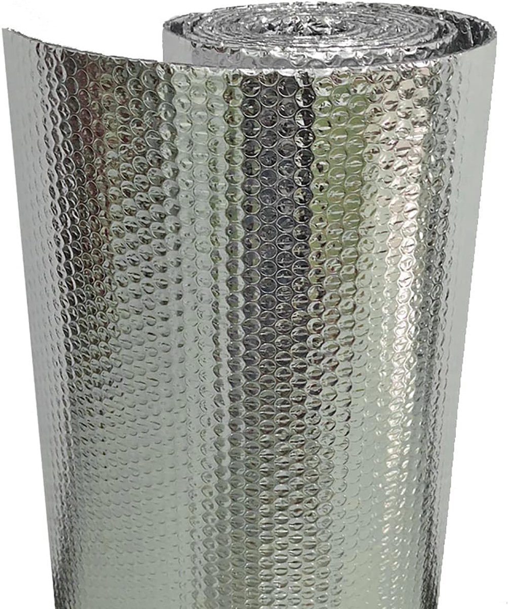 Isolatiefolie - Aluminiumfolie isolatie - Energie besparen - Sterk reflecterend materiaal - 5 meter - Zilver