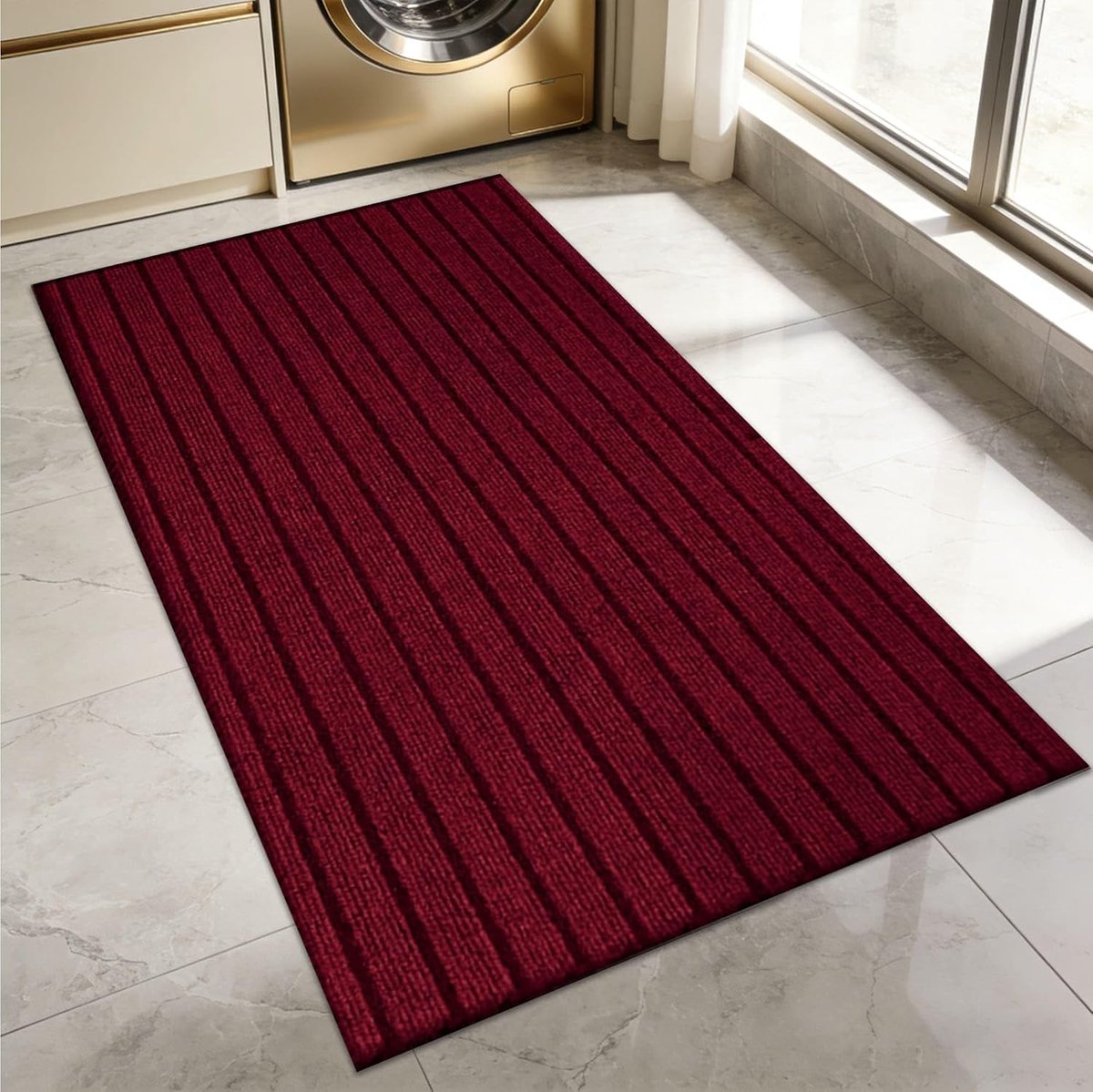 Binnendeurmat - Entree mat - Vuil Vangen - Antislip Onderkant - 130 x 150 cm - Rood