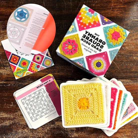 50 Stuks Granny Square Haakkaarten, Kleurrijke Patronen voor Creatieve Mix en Match Projecten van Merkloos — afbeelding 4