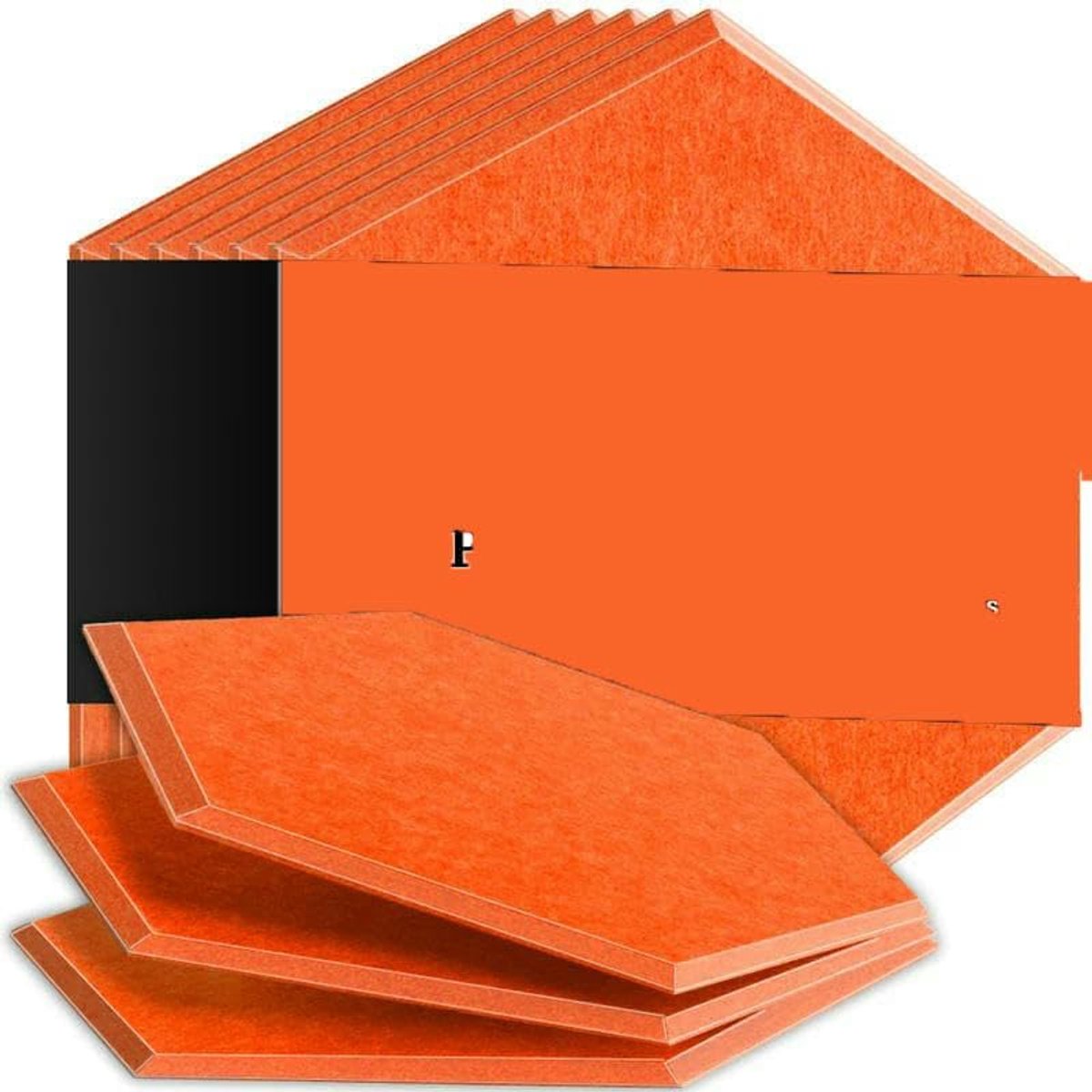 Akoestisch paneel - Isolatie absorptie - Geluidsreductie thuis - Superdichtheid materiaal - 10 cm dik - Mandarijn