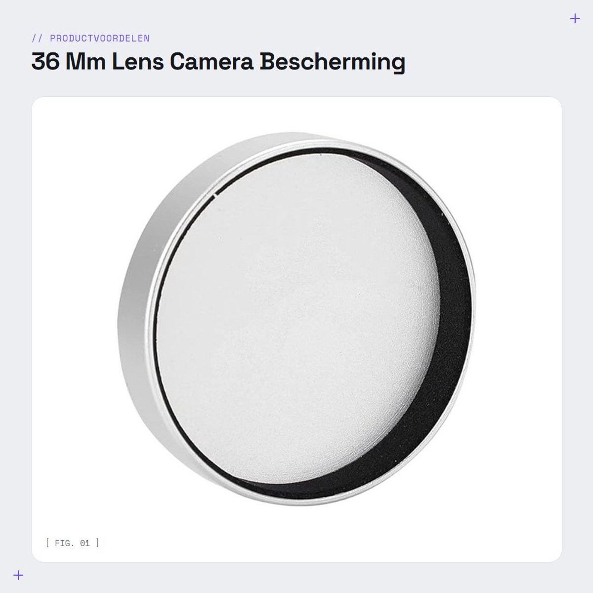 Dailygoods- Lens 36 Mm - Hoogwaardig Legeringsmateriaal - Waterdicht - Stofdicht - Beschermend - Lichtgewicht Ontwerp - Lensdop