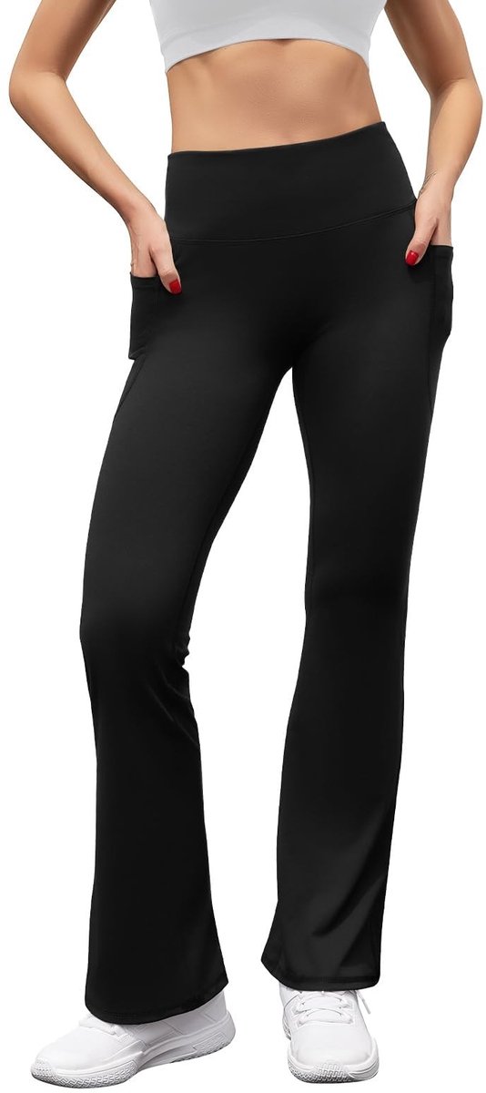 Yogabroek Hoge Taille - Casual Sportbroek - Zweetafvoerende/Ademende - Elastisch/Comfortabel - Met Zakken - Ondoorzichtig Materiaal — afbeelding 2