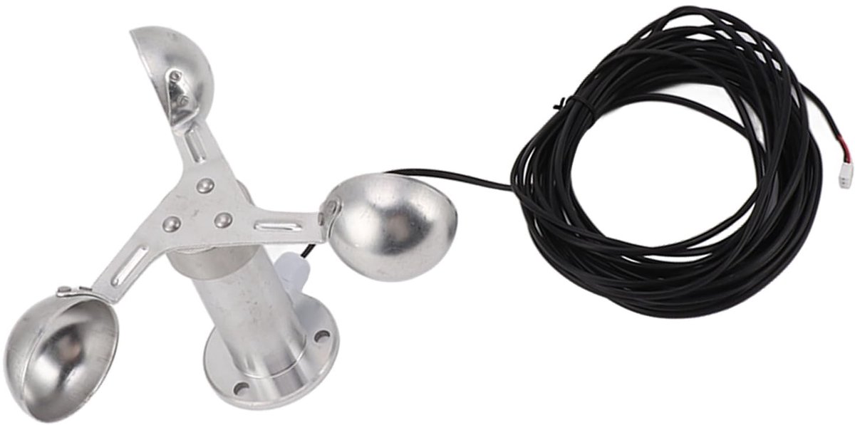 Dailygoods- Anemometer Aluminiumlegering - Windsnelheidssensor - Weermonitoring - Nauwkeurige Metingen - Lichtgewicht - 8 Meter Kabel